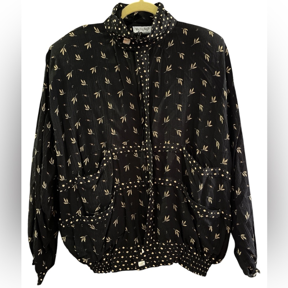 WeBeBop - VTG early 90s bomber jacket linen